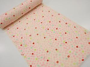 アンティーク　菊に楓模様　長襦袢地反物